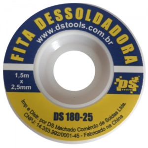 FITA DE MALHA DESSOLDADORA 2,5MM x 1,5 METROS DS TOOLS DS180-25