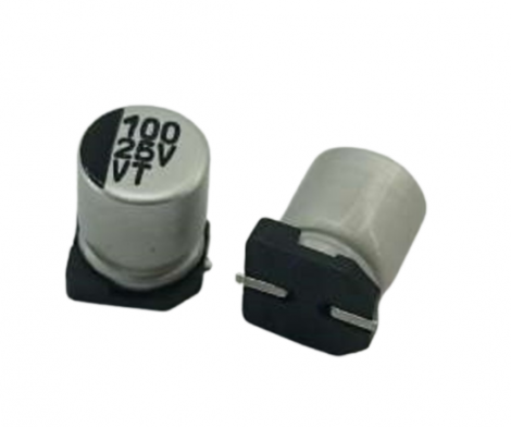 CAPACITOR ELETROLITICO 100UF 25V SMD 6,3X7,7MM - EMBALAGEM 100PEÇAS